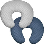 coussin portage bébé gris clair bleu marine points ronds ultra doux confortable
