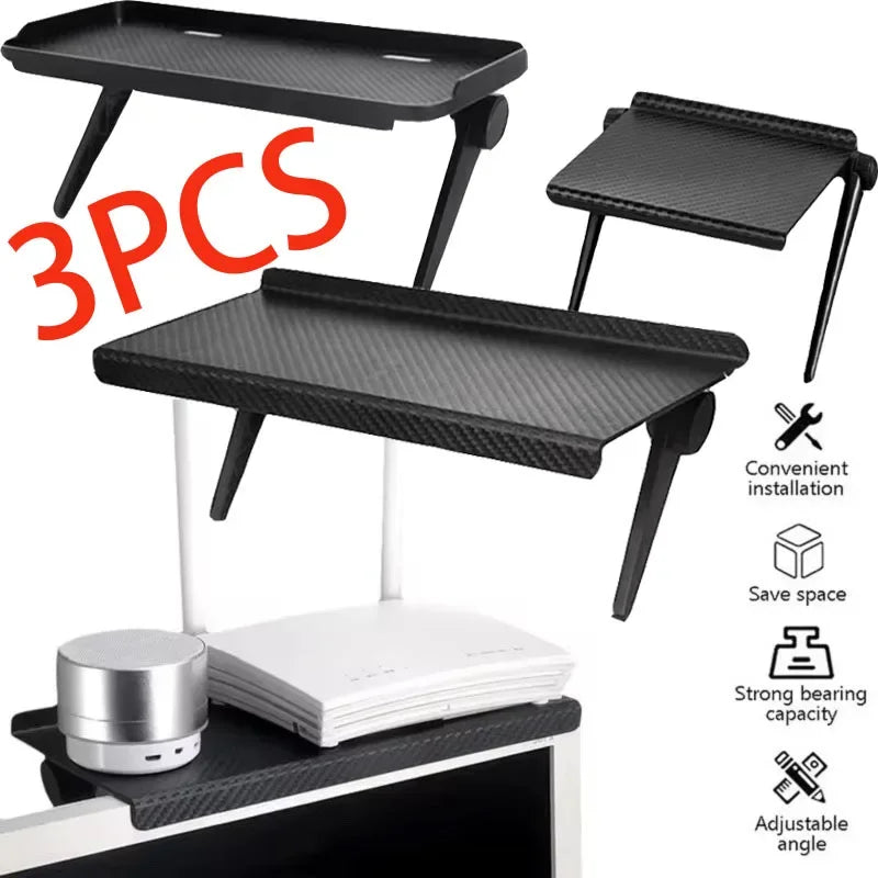 support tablette pliable noir fibre carbone moderne clips respectueux l'environnement salon