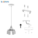 adaptateur led e27 blanc moderne vis splitter cable électrique fixations opaques