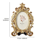 cadre photo doré ornements floraux baroques classique pieds noirsintérieur décoration résine moderne fixations pieds