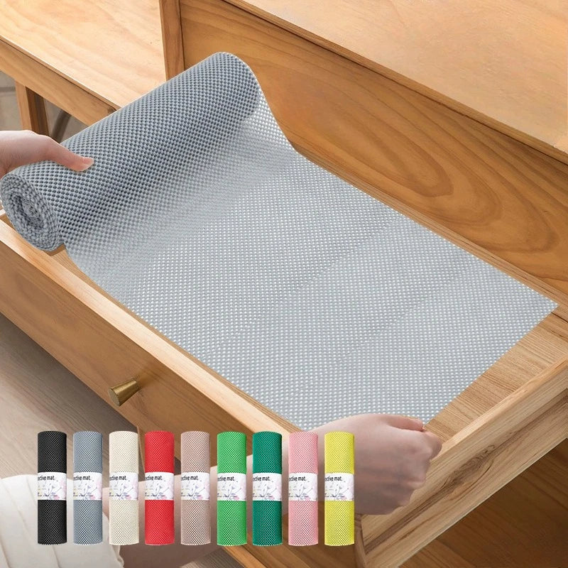 tapis antidérapant pvc semi transparent alvéolaire adhésif noir beige gris rouleaux protège meubles utilitaires
