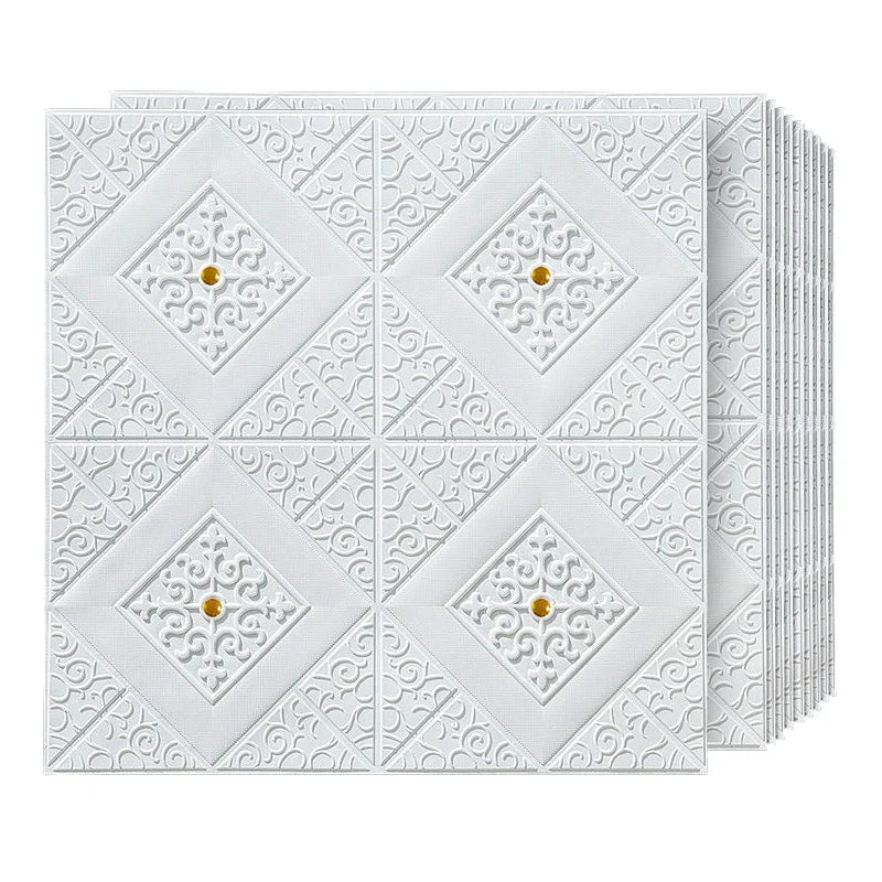 panneaux décoratifs muraux motif géométrique diamants floraux adhésifs modernes blancs rouges verts bleus