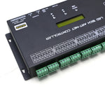 contrôleur led noir industrielle 16 ports resolume ws2811 ws2812 ws2815 dmx512 console