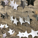 décorations festives guirlande étoiles or rose gold argenté noir anniversaire mariage fêtes