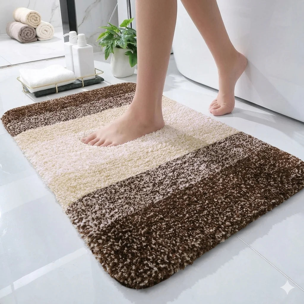 tapis bain absorbant antidérapant bleu violet gris moderne 40x60cm 50x80cm 60x90cm
