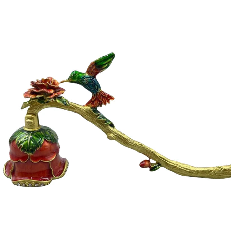 extingueur bougie longue poignée métal fleur stylisée élégant décoration maison cadeau événement