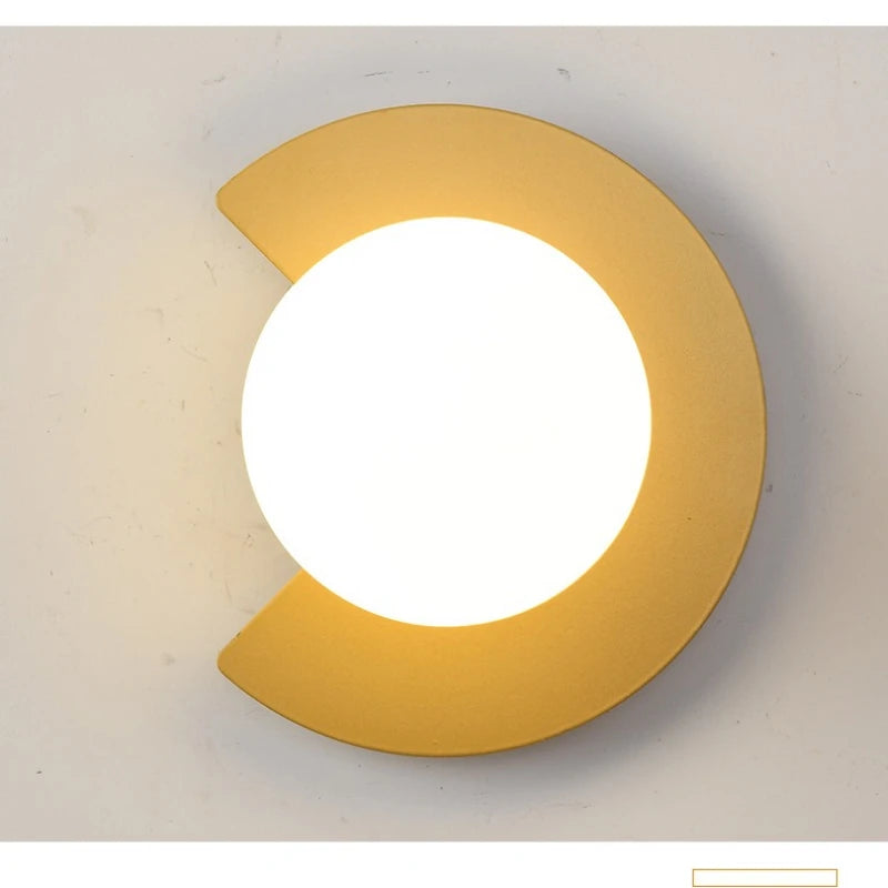lampes murales modernes minimaliste couleur noire doré chambre entrée éclairage quotidien deux sources lumineuses