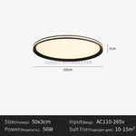 plafonnier led moderne blanc noir rond lisse éclairage quotidien télécommande opaques