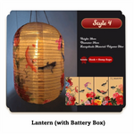 lanternes chinoises traditionnelles fleurs calligraphie rouge noir anniversaire nouvel an
