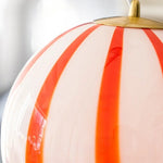 Suspension lumineuse moderne pince suspension câble blanc rouge vert rayures horizontales