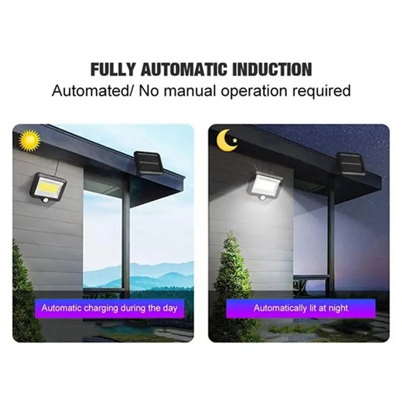 lampe solaire détecteur mouvement résistante intempéries panneau bleu noir moderne extérieure jardin rue porche