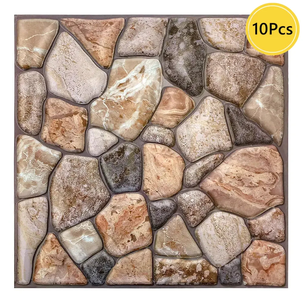 panneau mural 3d adhésif imitation briques moderne marron beige gris imperméable