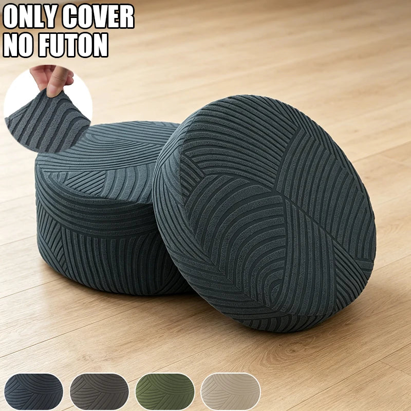 couvre futon gris rayures moderne extensible polyestère lavable machine printemps été