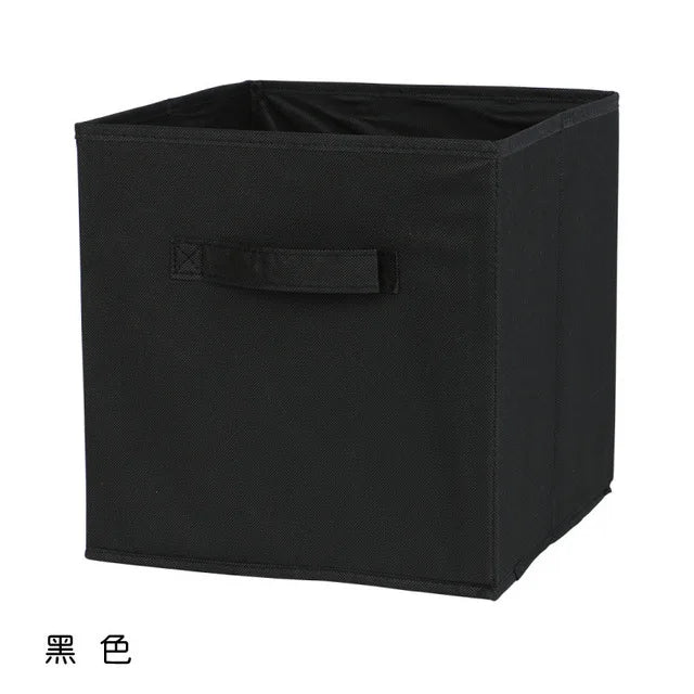 boîtes rangement pliables tissu uni moderne rose clair beige noir jaune vert violet gris