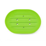 support savon moderne adhésif gris rose blanc bleu jaune rouge vert plat ovale rainuré