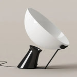 lampe table moderne métal blanc éclairage chaud led sans ombre interrupteur bouton fixée salon