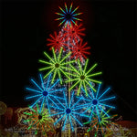guirlande lumineuse noël étoile moderne leds blanc violet vert bleu rouge jaune