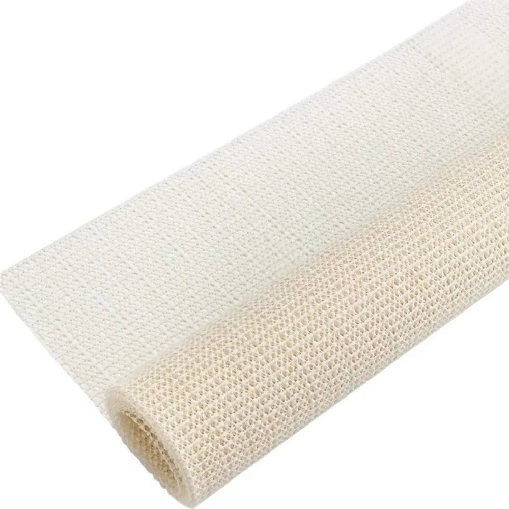 tapis protection beige clair texture tissée motifs géométriques adhésif moderne