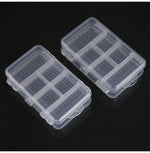boîte rangement bijoux transparente double couche compartiments points noirs clips réutilisable moderne pratique