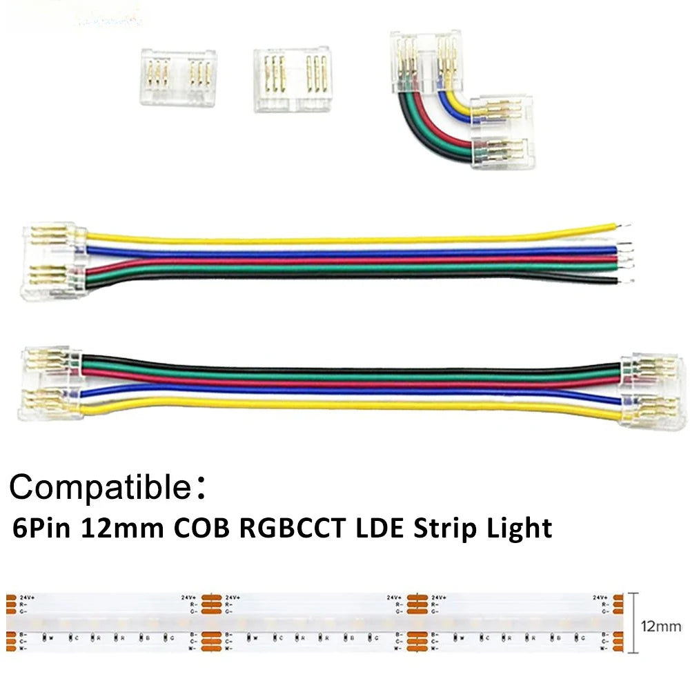 connecteurs led transparent moderne plaques dorées câbles sans soudure 24v certification ul rohs