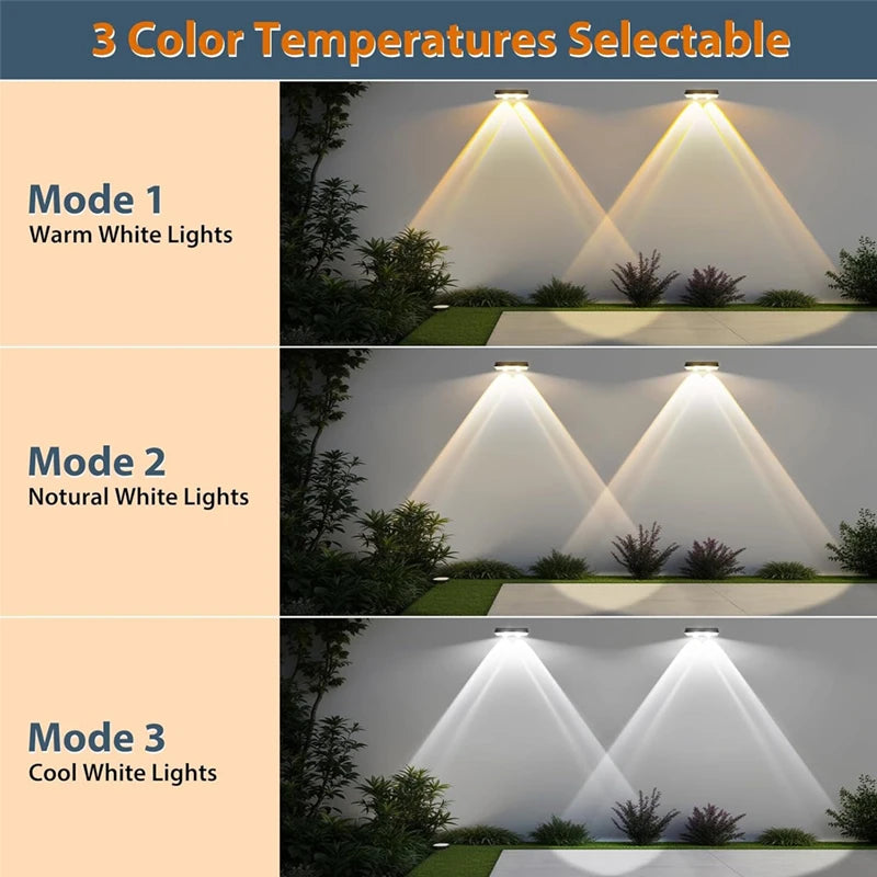 lampes solaires murales extérieures modernes ip65 led couleur variable panneau solaire texturé