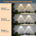 lampes solaires murales extérieures modernes ip65 led couleur variable panneau solaire texturé