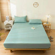 drap housse imperméable vert menthe taille 160x200 cm moderne minimaliste literie ensemble chambre