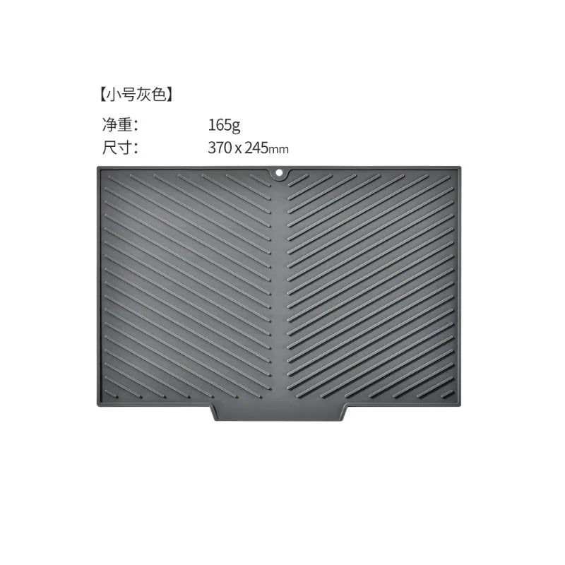 tapis cuisine silicone gris violet rayures diagonales moderne antidérapant respectueux environnement opaquet adhésif