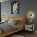 horloge murale moderne or noir lumineuse éclairage led fixée mur minimaliste