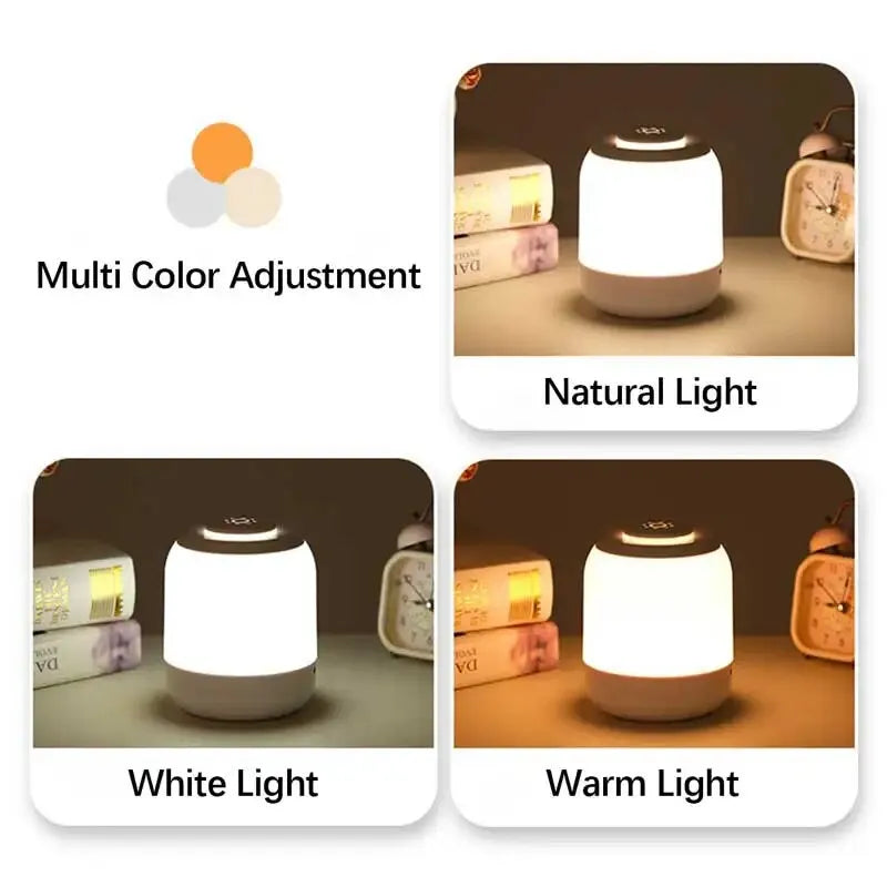 lampe table rechargeable led blanc cassé luminosité réglable moderne minimaliste chambre cuisine camping