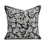 housse coussin décorative carrée motif noir blanc moderne canapé salon maison