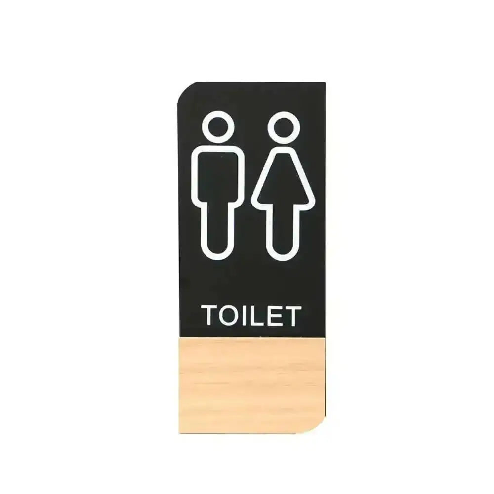 panneau toilettes homme femme adhésif acrylique noir blanc boisclair minimaliste symboles textes