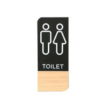 panneau toilettes homme femme adhésif acrylique noir blanc boisclair minimaliste symboles textes