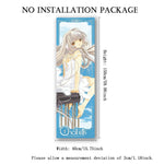 Poster mural anime illustration jeune fille piano bleu blanc chambre fille