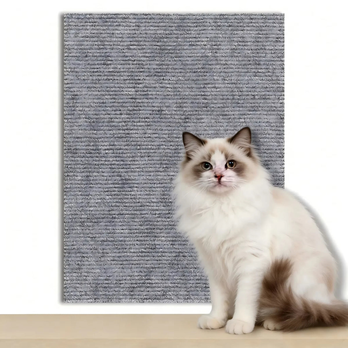 tapis protection meuble anti griffure adhésif gris moderne 60x200cm tissu uni