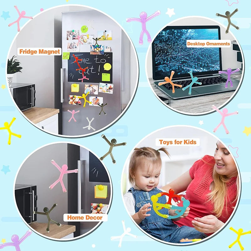aimants colorés réfrigérateur 10 pièces aimants mini hommes modernes décoratifs bureaux