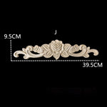 appliques décoratives bois blanc artisanal fleurs sculptées baroque vintage miroir cadre mural