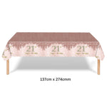 ensemble vaisselle jetable anniversaire rose gold assiettes serviettes gobelets pailles paillettes décoratif fête