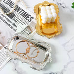 plateau bijoux or argent élégant vintage donuts cuillères couteau