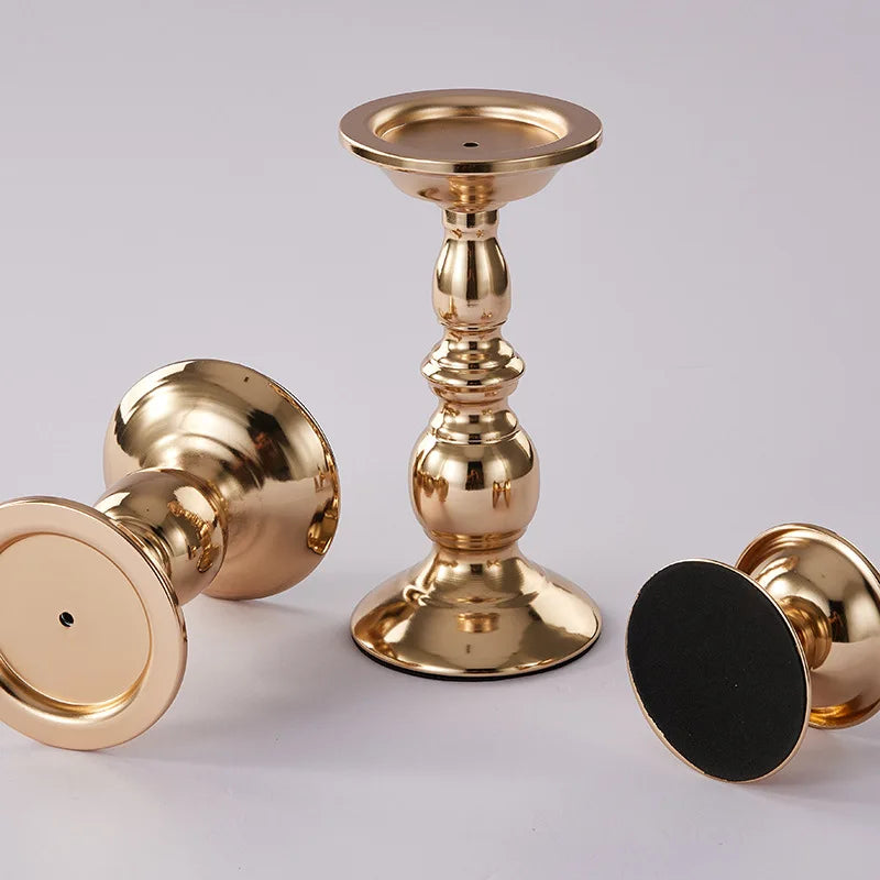 support bougie or lisse métal fer classique décoration maison bougie chauffe plat