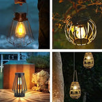 lampe solaire moderne transparente ampoule led gouttes d'eau noir matextérieur jardin automatique sensoriel rechargeable