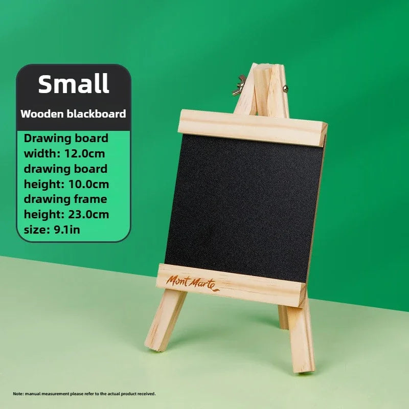 tableau noir bois small blackboard noir beige clair texture grained clips métalliques stylos colorés