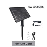 panneau solaire noir moderne télécommande câble 1.2m 3m batterie 7200mAh