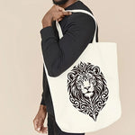pochoir stencil lion stylisé motifs floraux blanc brun artisanal adhésif peinture bois décoration intérieure