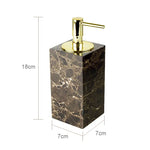 ensemble salle bain marbre distributeur savon porte savon diffuseur huiles essentielles noir doré