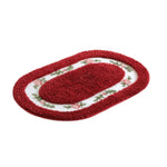 tapis ovale fleurs roses classique antidérapant épais vert rouge bleu clair beige