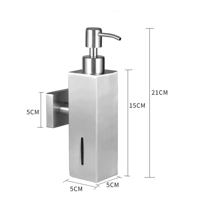 distributeur savon liquide mural or noir argent moderne minimaliste fixé vis sans logo