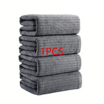 serviettes bain microfibre absorbantes rayées gris rose orange rouge bleu rapide séchage moderne confortables