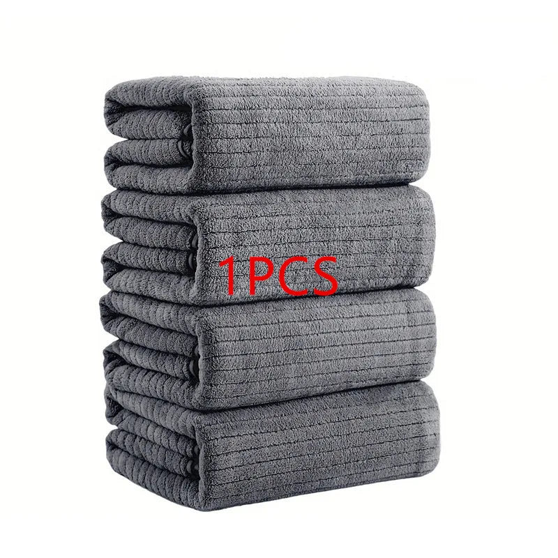 serviettes bain microfibre absorbantes rayées gris rose orange rouge bleu rapide séchage moderne confortables
