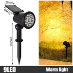 projecteur solaire extérieur led changement couleur moderne spot jardin lumière blanche chaude variante abs